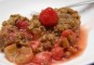 Rabarber aardbeien crumble